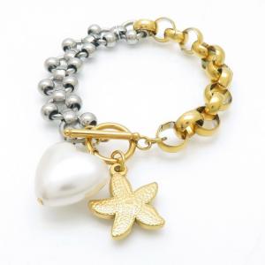 Stainless Steel Gold-plating Bracelet - KB191706-NJ