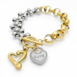 Stainless Steel Gold-plating Bracelet - KB191716-NJ