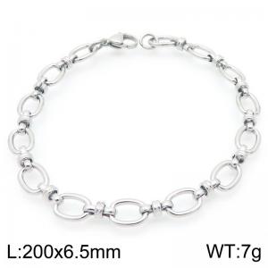 200mm Wholesale Stainless Steel Oval Hollow Bracelet Circle Knot Chain Bracelets For Men - KB202452-Z