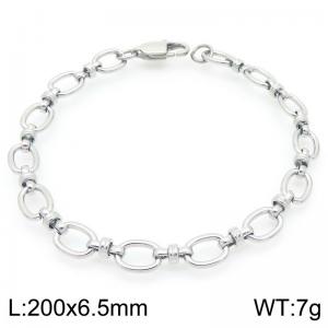 200mm Wholesale Stainless Steel Oval Hollow Bracelet Circle Knot Chain Bracelets For Men - KB202454-Z