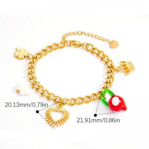 Stainless Steel Gold-plating Bracelet - KB203045-WGYYH