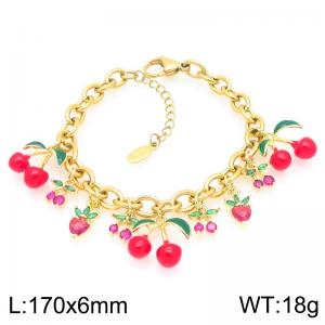 Stainless Steel Gold-plating Bracelet - KB203065-Z