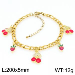 Stainless Steel Gold-plating Bracelet - KB203069-Z