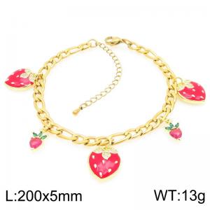 Stainless Steel Gold-plating Bracelet - KB203070-Z