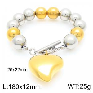 Stainless Steel Gold-plating Bracelet - KB203174-Z