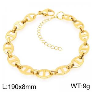 Simple and stylish stainless steel thin Japanese chain bracelet - KB203440-Z