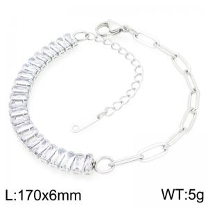 Stainless Steel Stone Bracelet - KB203562-Z