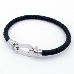 Stainless Steel Leather Bracelet - KB203992-CX