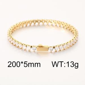 Stainless Steel Stone Bracelet - KB204452-CALY
