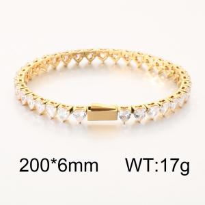 Stainless Steel Stone Bracelet - KB204453-CALY
