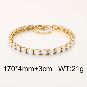 Stainless Steel Stone Bracelet - KB204454-CALY