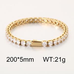 Stainless Steel Stone Bracelet - KB204459-CALY