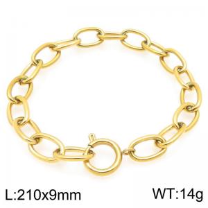 Fashionable stainless steel O-chain bracelet with spring buckle - KB205191-Z