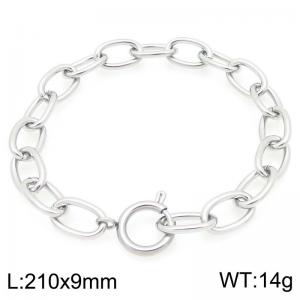 Fashionable stainless steel O-chain bracelet with spring buckle - KB205192-Z