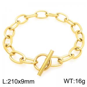 Fashionable stainless steel O-chain bracelet with OT buckle - KB205193-Z