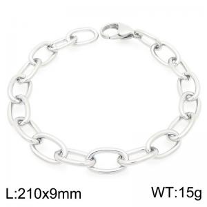 Fashionable stainless steel O-chain bracelet paired with lobster clasp - KB205196-Z