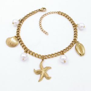 Stainless Steel Gold-plating Bracelet - KB206091-MW