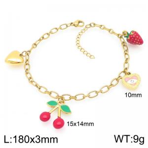 Fashionable countryside style multi accessory stainless steel bracelet - KB206219-Z