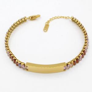 Stainless Steel Stone Bracelet - KB206326-HR