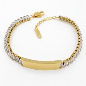 Stainless Steel Stone Bracelet - KB206327-HR