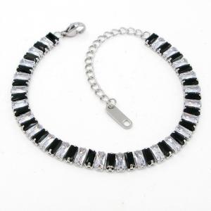 Stainless Steel Stone Bracelet - KB206419-SP