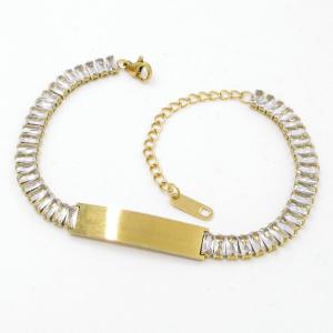 Stainless Steel Stone Bracelet - KB206420-SP