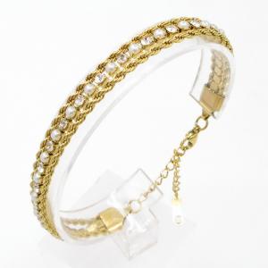 Stainless Steel Stone Bracelet - KB206421-SP