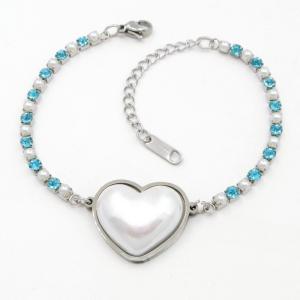 Stainless Steel Stone Bracelet - KB206427-SP