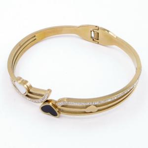 Stainless Steel Gold-plating Bangle - KB206625-WH