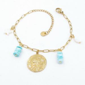 Stainless Steel Gold-plating Bracelet - KB206640-HM