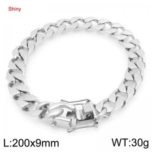 230X9mm Stainless Steel Cuban Bracelet - KB206660-ZLY