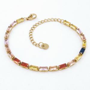 Stainless Steel Stone Bracelet - KB206959-SP