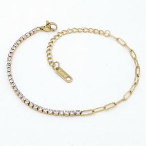 Stainless Steel Stone Bracelet - KB206960-SP