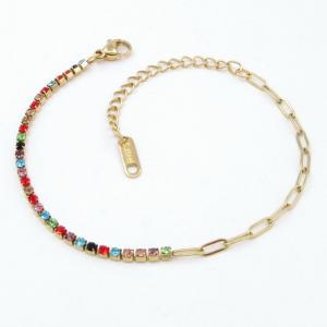 Stainless Steel Stone Bracelet - KB206962-SP