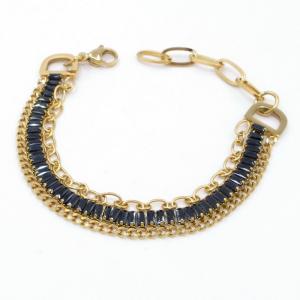 Stainless Steel Stone Bracelet - KB206965-SP
