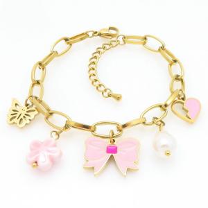 Stainless Steel Gold-plating Bracelet - KB206970-HM
