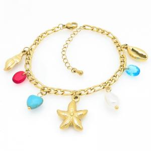 Stainless Steel Gold-plating Bracelet - KB206972-HM