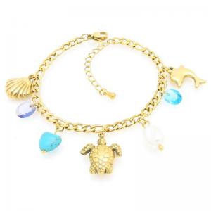 Stainless Steel Gold-plating Bracelet - KB206973-HM