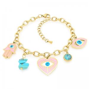 Stainless Steel Gold-plating Bracelet - KB206975-HM