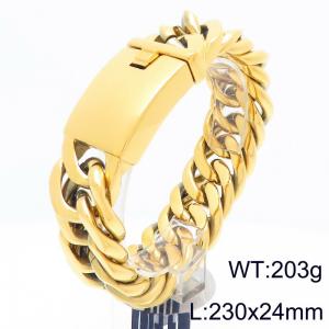 Stainless steel gold bracelet - KB207060-KJX
