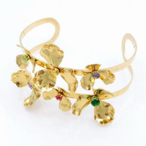 Stainless Steel Gold-plating Bangle - KB207727-SP
