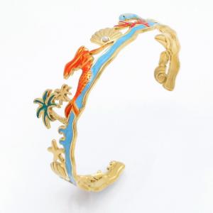 Stainless Steel Gold-plating Bangle - KB207730-SP