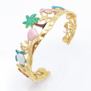 Stainless Steel Gold-plating Bangle - KB207731-SP