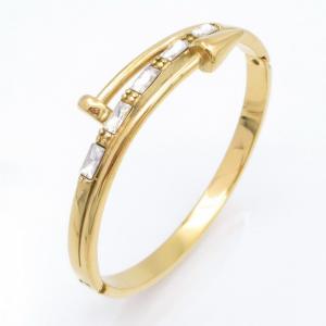 Stainless Steel Gold-plating Bangle - KB207734-SP