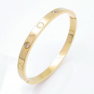 Stainless Steel Stone Bangle - KB207737-SP
