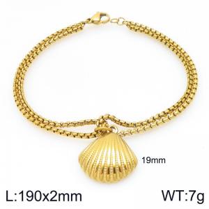 Stainless Steel Gold-plating Bracelet - KB207744-Z