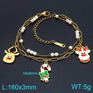 Stainless Steel Gold-plating Bracelet - KB207744-ZLA