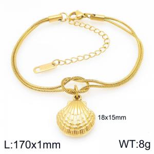 Stainless Steel Gold-plating Bracelet - KB207745-Z
