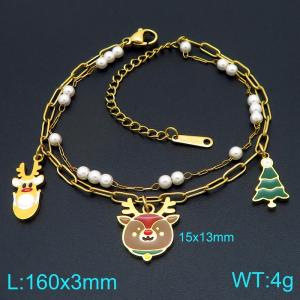 Stainless Steel Gold-plating Bracelet - KB207745-ZLA