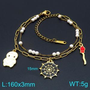Stainless Steel Gold-plating Bracelet - KB207746-ZLA
